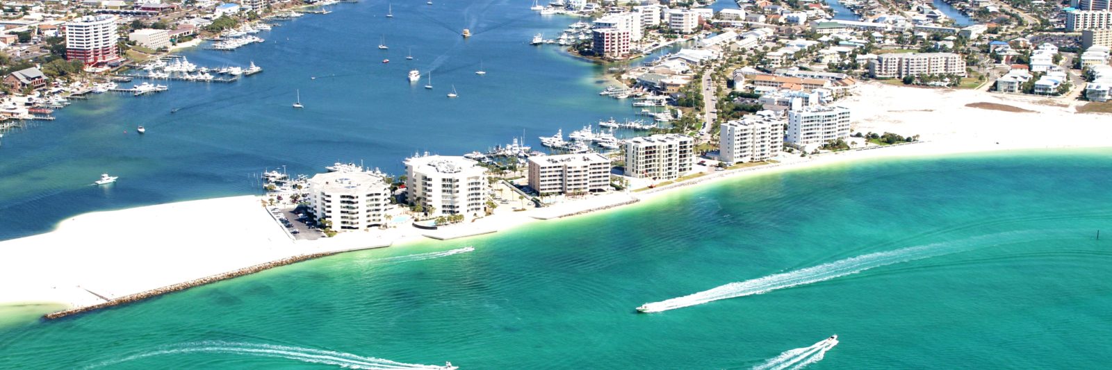 aerial view of the emerald coast